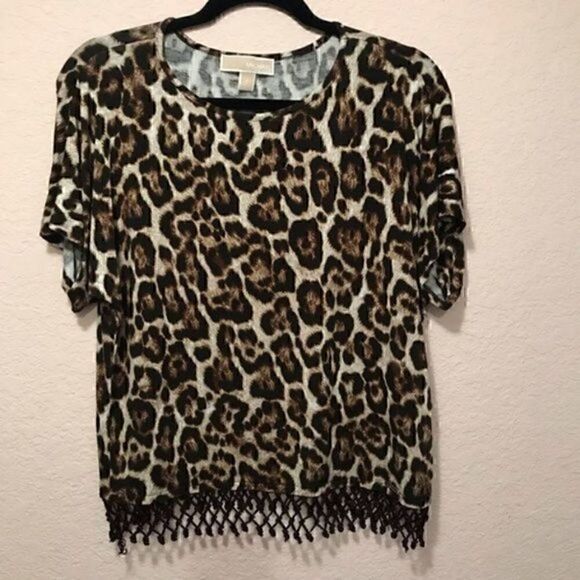 *30off3* NWOT. Michael Michael Kors Animal Print Top. - Picture 6 of 11